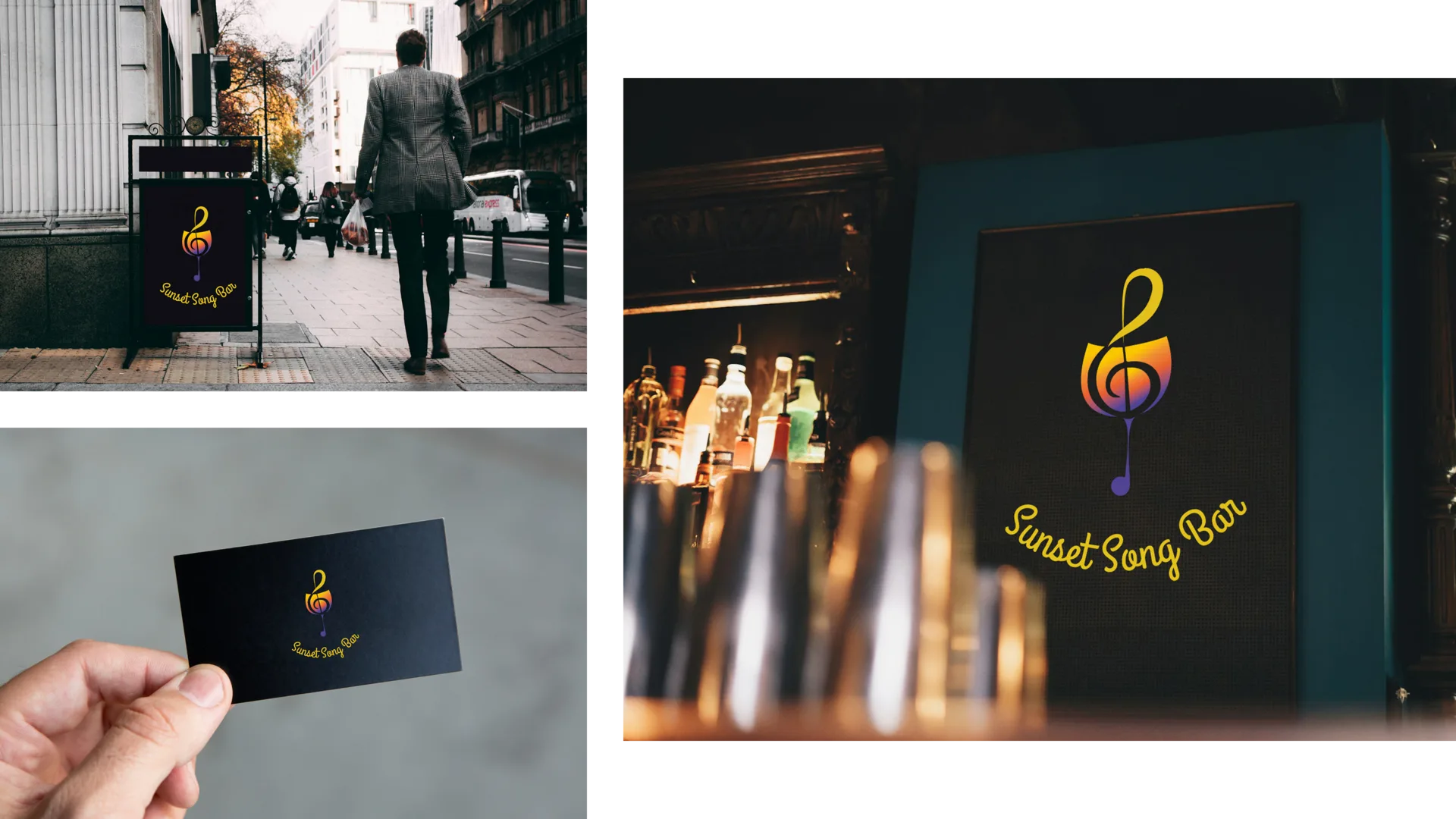 Sunset Song Bar sunset song bar mockups